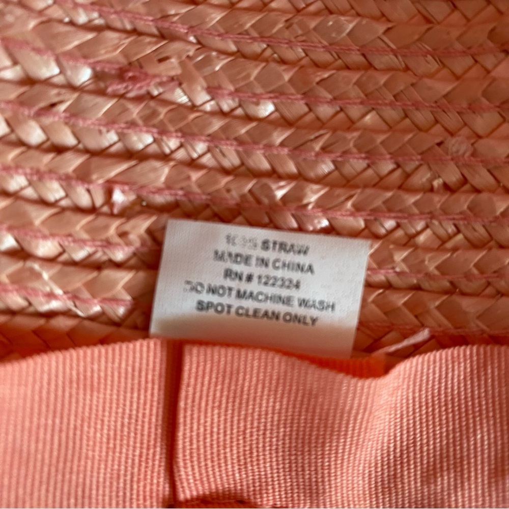 Peach Straw Hat Sun Hat Summer Hat Beach Hat - Picture 3 of 10